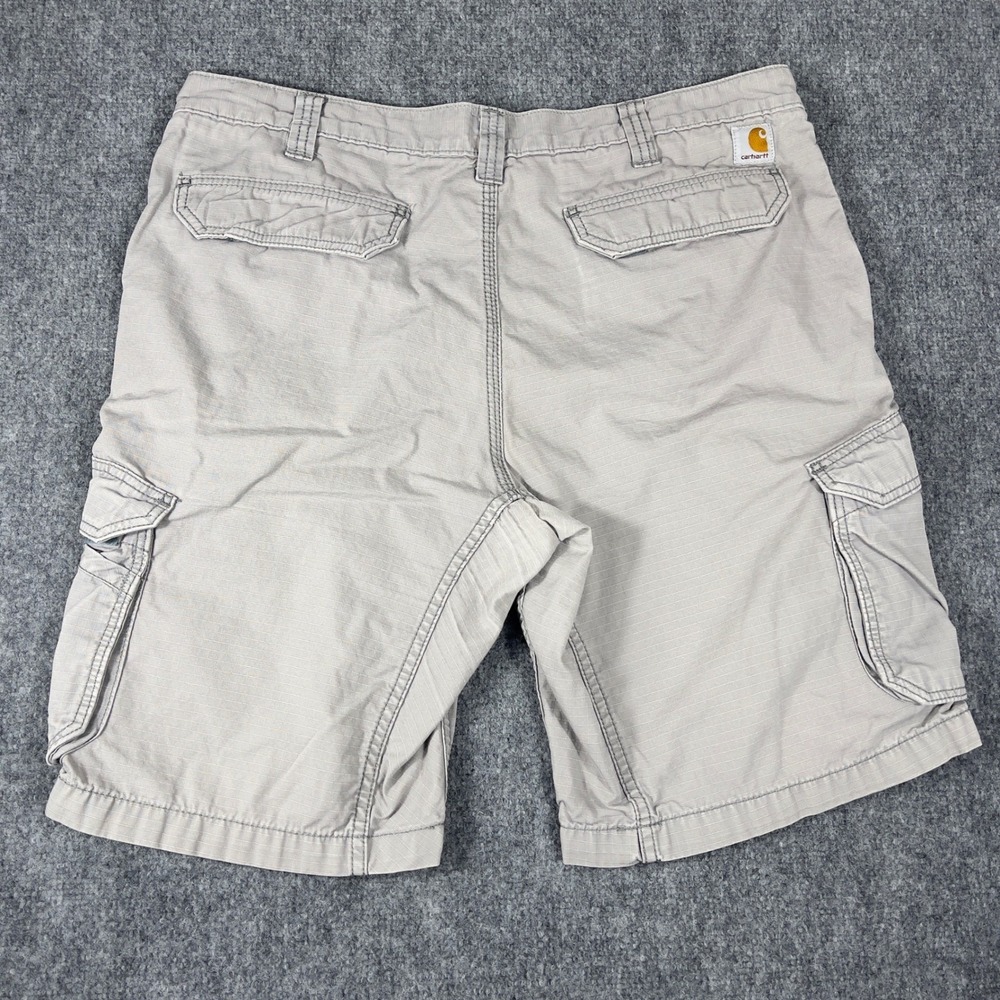 Carhartt Cargo Shorts Mens 38 Gray Force Relaxed Fit Ripstop Workwear Utility